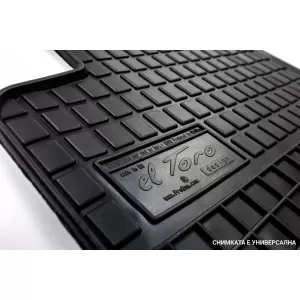 Frogum El Toro series specific rubber floor mats suitable for Dacia Logan sedan after 2020, 4 pieces, black-image-6345495