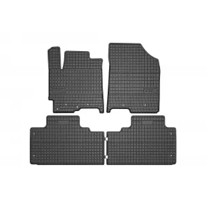 Frogum El Toro series specific rubber floor mats suitable for JAC JS8 Pro after 2024, 6 seats, 7 seats, for 1st and 2nd row seats, 4 pieces, black