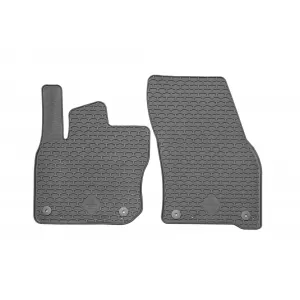 Custom-fit rubber mats by Gumarny Zubri suitable for Skoda Kodiaq mHEV PHEV after 2024, VW Tayron mHEV, PHEV after 2025, 4 pieces, black