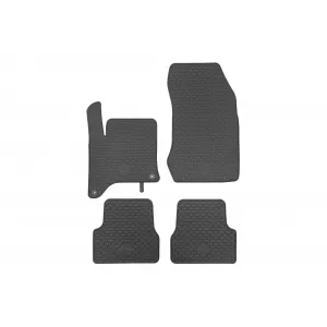 Custom-fit rubber mats by Gumarny Zubri suitable for DS 3 Crossback Hybrid, Opel Corsa Hybrid, Peugeot 208 Hybrid after 2019, Opel Mokka Hybrid after 2021, Lancia Ypsilon Hybrid after 2024, 4 pieces, 