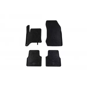 Custom-fit rubber mats by Gumarny Zubri suitable for Peugeot 2008 e-DCS6 Mild-Hybrid after 2019, Citroen C4 after 2021, C4X after 2023, 4 pieces, black
