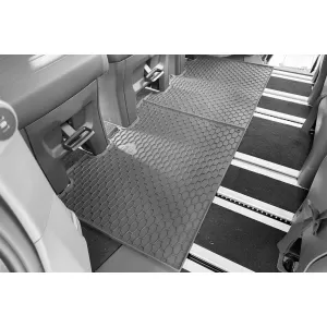 Custom-fit rubber mats suitable for Ford Tourneo Custom after 2024, 3rd row seats, 2 pieces, black-image-6346206