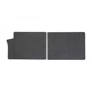 Custom-fit rubber mats by Gumarny Zubri suitable for Ford Transit Custom, VW T7 Caravelle, Transporter T7 after 2024, 2nd row seats, 2 pieces, black