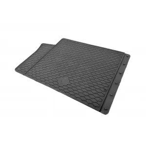 Custom-fit rubber mats by Gumarny Zubri suitable for Ford Transit Custom, VW T7 Caravelle, Transporter T7 after 2024, 2nd row seats, 2 pieces, black