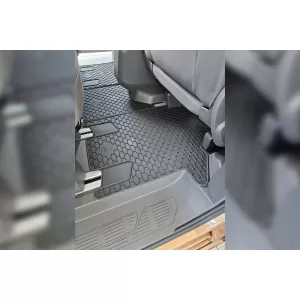 Custom-fit rubber mats suitable for VW T7 Multivan after 2021 2nd row seats, 2 pieces, black-image-6346262