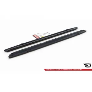 Maxton Design version 1 spoiler set suitable for side skirts, front, rear bumper and trunk of Audi A3 S-Line Sportback 8Y 2020-2024, Gloss Black-image-6346774