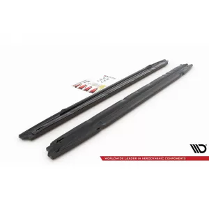 Maxton Design version 1 spoiler set suitable for side skirts, front, rear bumper and trunk of Audi A3 S-Line Sportback 8Y 2020-2024, Gloss Black-image-6346775