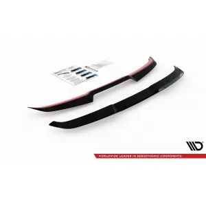 Maxton Design version 1 spoiler set suitable for side skirts, front, rear bumper and trunk of Audi A3 S-Line Sportback 8Y 2020-2024, Gloss Black-image-6346776