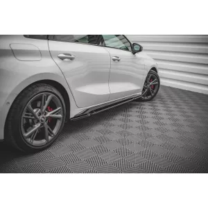 Maxton Design version 1 spoiler set suitable for side skirts, front, rear bumper and trunk of Audi A3 S-Line Sportback 8Y 2020-2024, Gloss Black-image-6346785