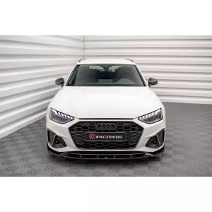 Maxton Design spoiler set suitable for side skirts, front, rear bumper and trunk of Audi A4 S-Line B9 2019-2024, Gloss Black-image-6346802