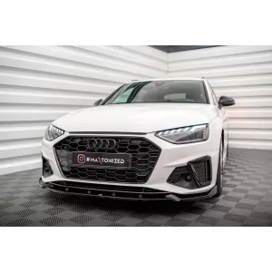 Maxton Design spoiler set suitable for side skirts, front, rear bumper and trunk of Audi A4 S-Line B9 2019-2024, Gloss Black-image-6346803