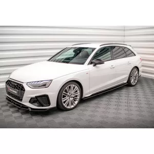 Maxton Design spoiler set suitable for side skirts, front, rear bumper and trunk of Audi A4 S-Line B9 2019-2024, Gloss Black-image-6346804