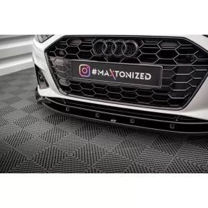 Maxton Design spoiler set suitable for side skirts, front, rear bumper and trunk of Audi A4 S-Line B9 2019-2024, Gloss Black-image-6346806