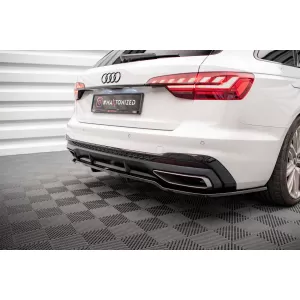 Maxton Design spoiler set suitable for side skirts, front, rear bumper and trunk of Audi A4 S-Line B9 2019-2024, Gloss Black-image-6346809