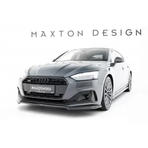 Maxton Design spoiler set suitable for side skirts, front, rear bumper and trunk of Audi A5 Sportback F5 2019-2024, Gloss Black-image-6346818
