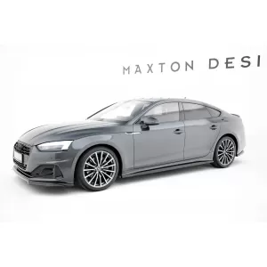 Maxton Design spoiler set suitable for side skirts, front, rear bumper and trunk of Audi A5 Sportback F5 2019-2024, Gloss Black-image-6346819