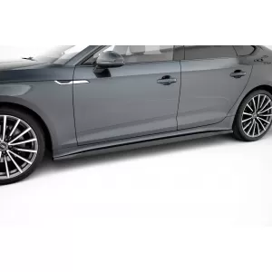 Maxton Design spoiler set suitable for side skirts, front, rear bumper and trunk of Audi A5 Sportback F5 2019-2024, Gloss Black-image-6346823
