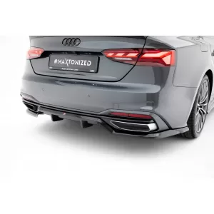 Maxton Design spoiler set suitable for side skirts, front, rear bumper and trunk of Audi A5 Sportback F5 2019-2024, Gloss Black-image-6346824
