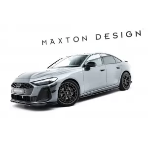 Maxton Design spoiler set suitable for side skirts, front, rear bumper and trunk of Audi A5 S-Line Sedan B10 after 2024, Gloss Black-image-6346841