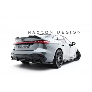 Maxton Design spoiler set suitable for side skirts, front, rear bumper and trunk of Audi A5 S-Line Sedan B10 after 2024, Gloss Black-image-6346843