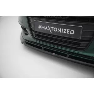 Maxton Design spoiler set suitable for side skirts, front, rear bumper and trunk of Audi A6 S-line Avant C7 2011-2014, Gloss Black-image-6346871