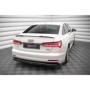 Maxton Design spoiler set suitable for side skirts, front, rear bumper and trunk of Audi A6 Sedan C8 2018-2023, Gloss Black-image-6346890