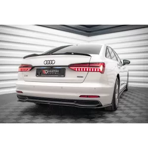 Maxton Design spoiler set suitable for side skirts, front, rear bumper and trunk of Audi A6 Sedan C8 2018-2023, Gloss Black-image-6346891