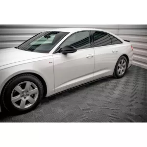 Maxton Design spoiler set suitable for side skirts, front, rear bumper and trunk of Audi A6 Sedan C8 2018-2023, Gloss Black-image-6346892