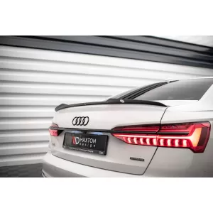 Maxton Design spoiler set suitable for side skirts, front, rear bumper and trunk of Audi A6 Sedan C8 2018-2023, Gloss Black-image-6346897