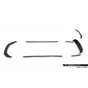 Maxton Design spoiler set suitable for side skirts, front, rear bumper and trunk of Audi A6 S-Line/S6 Sedan C8 2018-2023, Gloss Black-image-6346900
