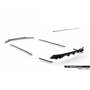 Maxton Design spoiler set suitable for side skirts, front, rear bumper and trunk of Audi A6 S-Line/S6 Sedan C8 2018-2023, Gloss Black-image-6346901
