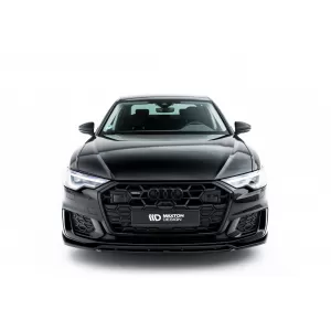 Maxton Design spoiler set suitable for side skirts, front, rear bumper and trunk of Audi A6 S-Line/S6 Sedan C8 2018-2023, Gloss Black-image-6346903