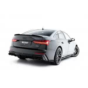 Maxton Design spoiler set suitable for side skirts, front, rear bumper and trunk of Audi A6 S-Line/S6 Sedan C8 2018-2023, Gloss Black-image-6346909