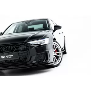 Maxton Design spoiler set suitable for side skirts, front, rear bumper and trunk of Audi A6 S-Line/S6 Sedan C8 2018-2023, Gloss Black-image-6346911