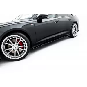 Maxton Design spoiler set suitable for side skirts, front, rear bumper and trunk of Audi A6 S-Line/S6 Sedan C8 2018-2023, Gloss Black-image-6346918