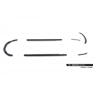 Maxton Design spoiler set suitable for side skirts, front, rear bumper and trunk of Audi A8 D4 2009-2013, Gloss Black-image-6346925