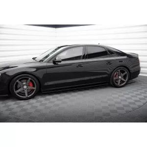 Maxton Design spoiler set suitable for side skirts, front, rear bumper and trunk of Audi A8 D4 2009-2013, Gloss Black-image-6346930