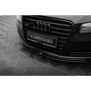 Maxton Design spoiler set suitable for side skirts, front, rear bumper and trunk of Audi A8 D4 2009-2013, Gloss Black-image-6346931