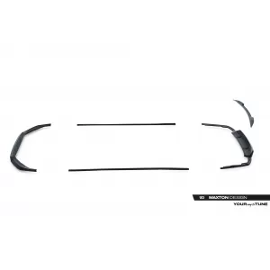 Maxton Design spoiler set suitable for side skirts, front, rear bumper and trunk of Audi A8 S-Line D5 2017-2021, Gloss Black-image-6346939