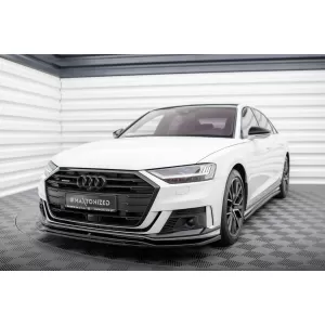 Maxton Design spoiler set suitable for side skirts, front, rear bumper and trunk of Audi A8 S-Line D5 2017-2021, Gloss Black-image-6346943