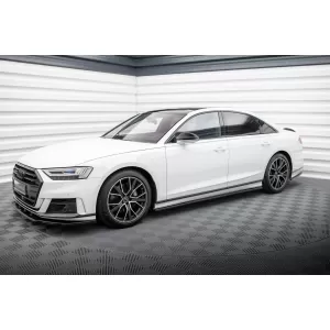Maxton Design spoiler set suitable for side skirts, front, rear bumper and trunk of Audi A8 S-Line D5 2017-2021, Gloss Black-image-6346944