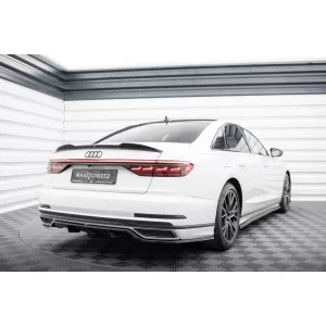 Maxton Design spoiler set suitable for side skirts, front, rear bumper and trunk of Audi A8 S-Line D5 2017-2021, Gloss Black-image-6346945