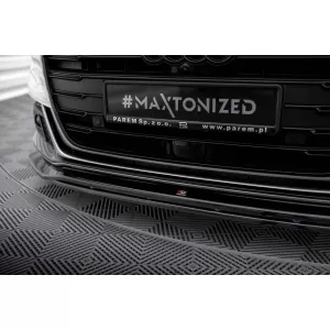 Maxton Design spoiler set suitable for side skirts, front, rear bumper and trunk of Audi A8 S-Line D5 2017-2021, Gloss Black-image-6346946