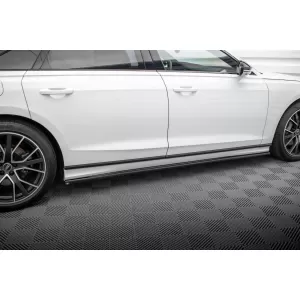 Maxton Design spoiler set suitable for side skirts, front, rear bumper and trunk of Audi A8 S-Line D5 2017-2021, Gloss Black-image-6346947