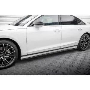 Maxton Design spoiler set suitable for side skirts, front, rear bumper and trunk of Audi A8 S-Line D5 2017-2021, Gloss Black-image-6346948