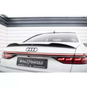 Maxton Design spoiler set suitable for side skirts, front, rear bumper and trunk of Audi A8 S-Line D5 2017-2021, Gloss Black-image-6346952