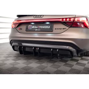 Maxton Design spoiler set suitable for side skirts, front, rear bumper and trunk of Audi e-Tron GT/RS GT after 2021, Gloss Black-image-6346973