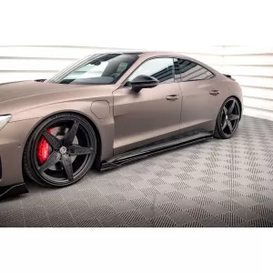 Maxton Design spoiler set suitable for side skirts, front, rear bumper and trunk of Audi e-Tron GT/RS GT after 2021, Gloss Black-image-6346975