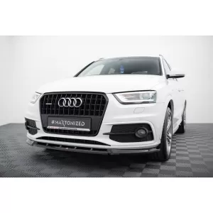 Maxton Design spoiler set suitable for side skirts, front, rear bumper and trunk of Audi Q3 S-line 8U 2011-2014, Gloss Black-image-6346994