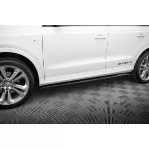 Maxton Design spoiler set suitable for side skirts, front, rear bumper and trunk of Audi Q3 S-line 8U 2011-2014, Gloss Black-image-6346998